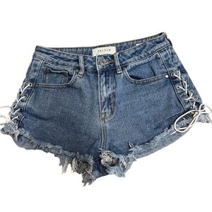 Pacsun Side Lace Jean Shorts Size 25
